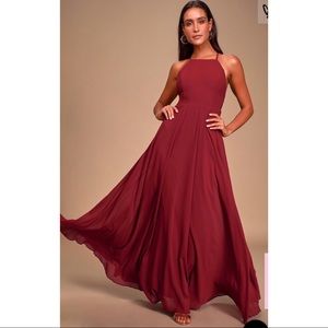 Mythical Kind of Love Wine Red Maxi Dress
